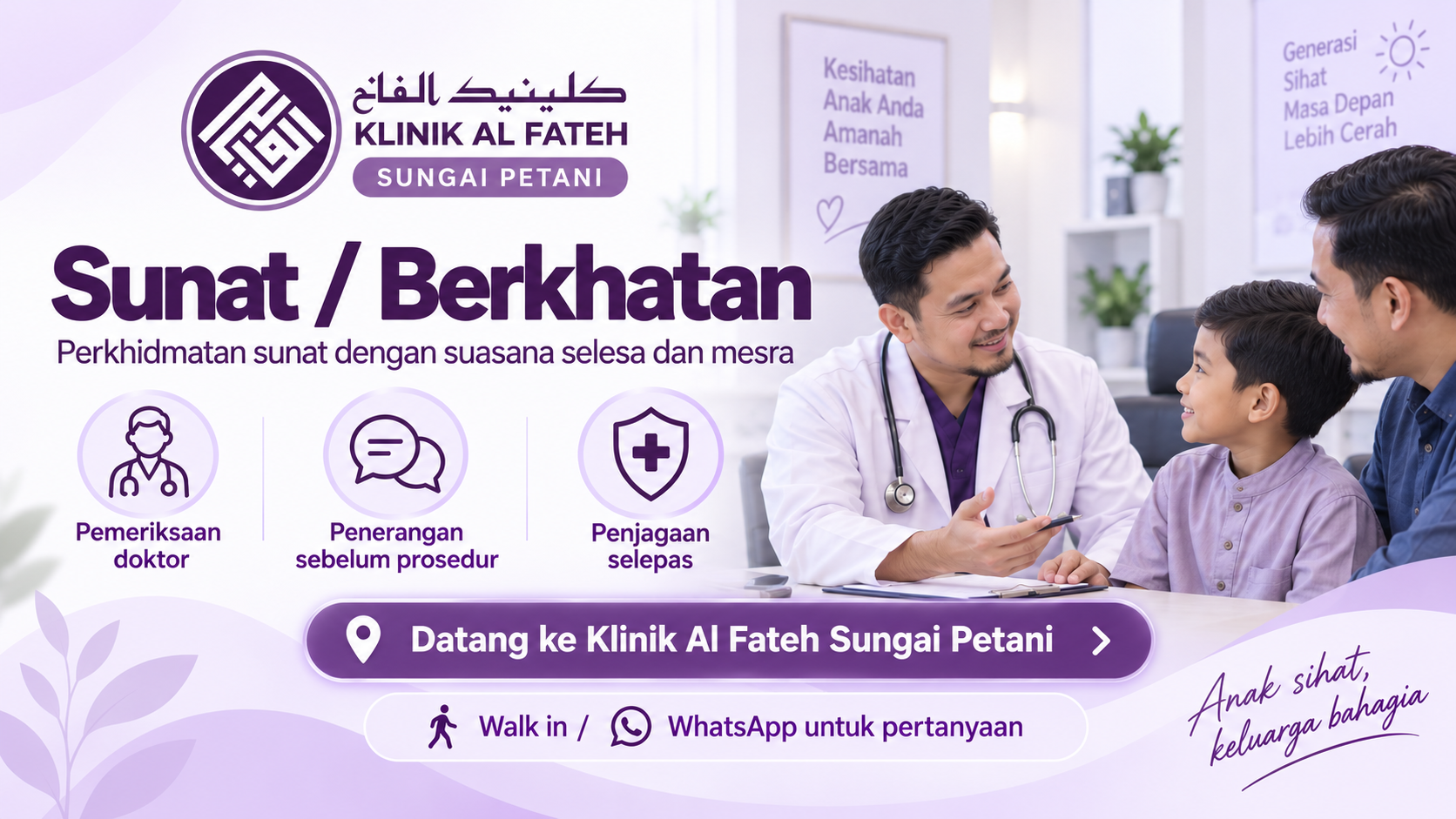 Perkhidmatan Sunat dan Khatan Klinik Al Fateh Sungai Petani